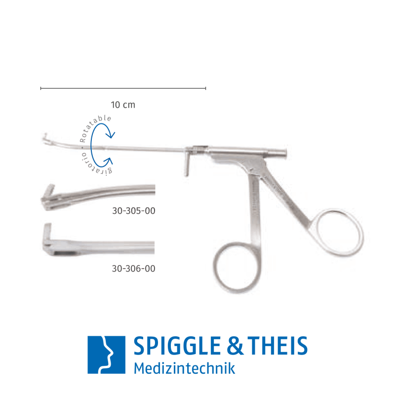 Pinza retrograda tobey con irrigacion.